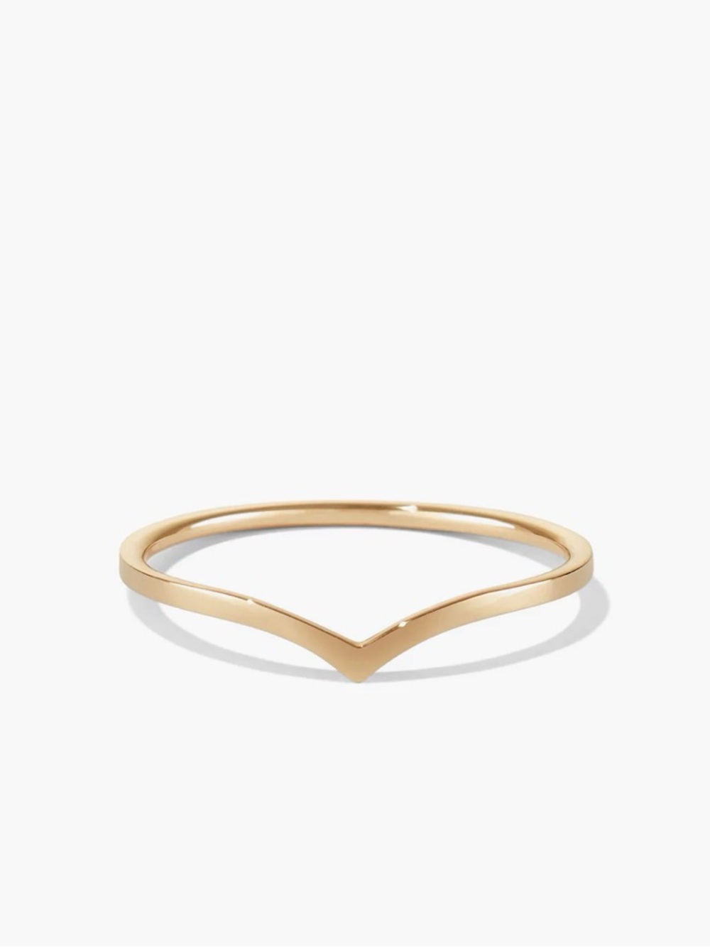 Mejuri Petite V-Curve Ring in Gold